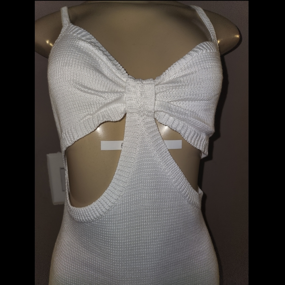 Cut out white dress